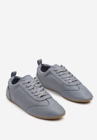 Born2be - Niebieskie Klasyczne Tenisówki z Ekoskóry Verianns. Okazja: na co dzień. Nosek buta: okrągły. Zapięcie: sznurówki. Kolor: niebieski. Materiał: jeans. Styl: klasyczny #5