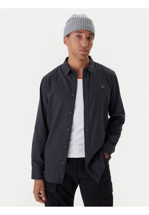 Quiksilver Koszula EQYWT04670 Czarny Regular Fit. Kolor: czarny. Materiał: bawełna