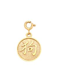 MOKOBELLE - Naszyjnik łańcuch z chińskim zodiakiem - PIES. Materiał: pozłacane. Kolor: złoty #2