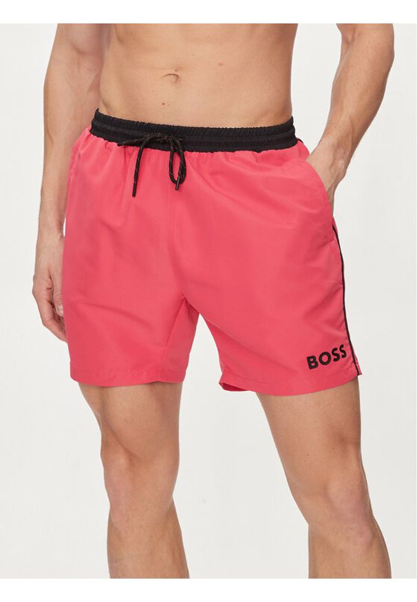 BOSS - Boss Szorty kąpielowe Starfish 50515191 Różowy Regular Fit. Kolor: różowy. Materiał: syntetyk
