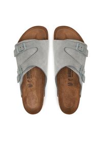 Birkenstock Klapki ZÜRICH 1029184 Zielony. Kolor: zielony. Materiał: zamsz, skóra #5