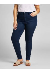 Lee - Damskie spodnie jeansowe LEE Super High Scarlett DARK EVITA L32GPVYY