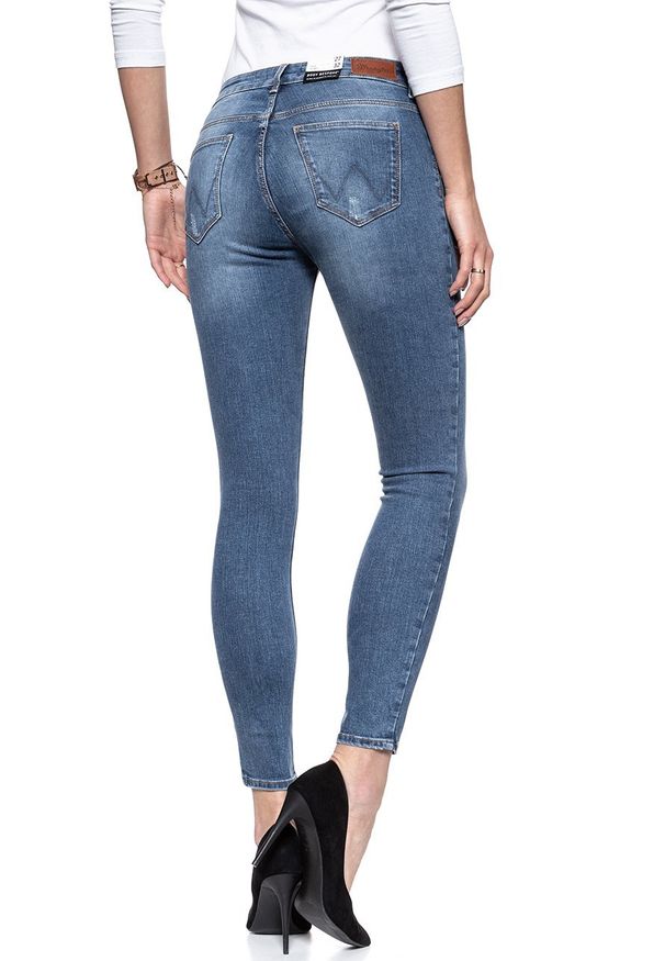 Wrangler - WRANGLER CROP SKINNY DAMAGED BLUE W28MLU86J