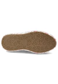 Sneakersy damskie Laura Vita, ze skóry naturalnej na solidnej podeszwie z klasycznym sznurowaniem, różowe, 51 SL26803B-51B. Okazja: na co dzień. Zapięcie: sznurówki. Kolor: różowy. Materiał: skóra. Wzór: nadruk, kwiaty. Styl: klasyczny #6