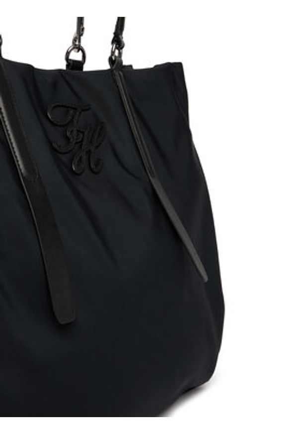 TOMMY HILFIGER - Tommy Hilfiger Torebka Th Elevated Nylon Tote AW0AW18406 Czarny. Kolor: czarny