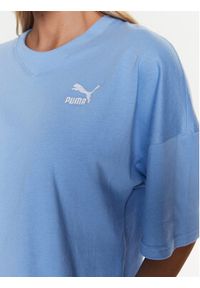 Puma T-Shirt Classics 538052 Błękitny Oversize. Kolor: niebieski. Materiał: bawełna #3