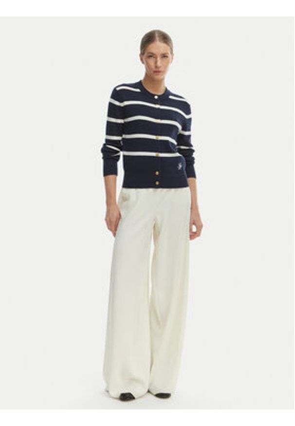 TOMMY HILFIGER - Tommy Hilfiger Kardigan WW0WW49617 Granatowy Regular Fit. Kolor: niebieski. Materiał: bawełna