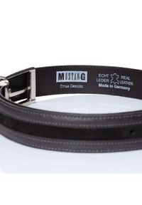 Mustang - MUSTANG PASEK SKÓRZANY 35mm SOPO-MUS079. Materiał: skóra. Wzór: paski. Styl: klasyczny #6