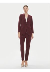 BOSS - Boss Spodnie materiałowe Tariyanah 50490039 Bordowy Regular Fit. Kolor: czerwony. Materiał: syntetyk #5