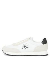 Calvin Klein Jeans Sneakersy Retro Runner Su-Ny Mono YM0YM00746 Biały. Kolor: biały. Materiał: materiał