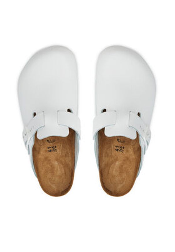 Birkenstock Klapki Boston Pro Le 1025992 Biały. Kolor: biały. Materiał: skóra