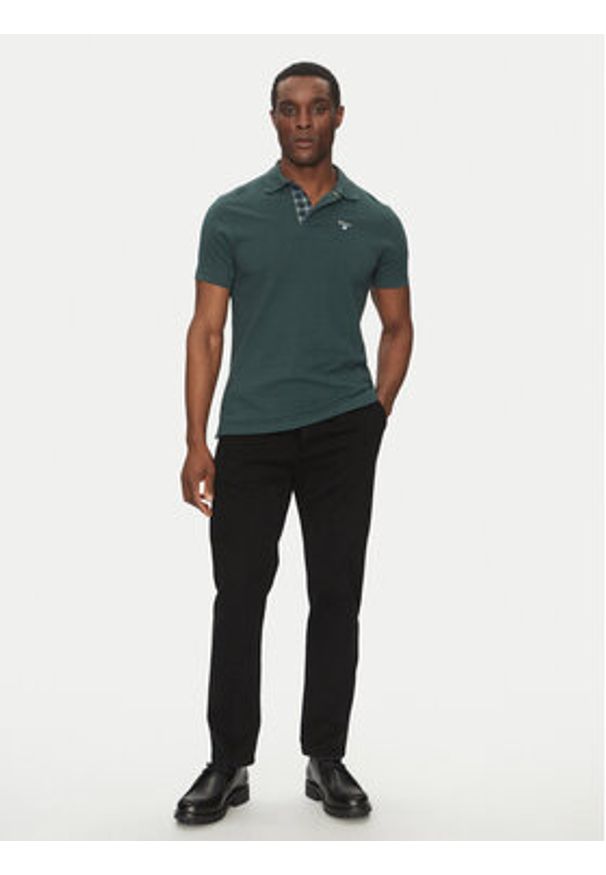 Barbour Polo Tartan MML0012GN89 Zielony Regular Fit. Typ kołnierza: polo. Kolor: zielony. Materiał: bawełna