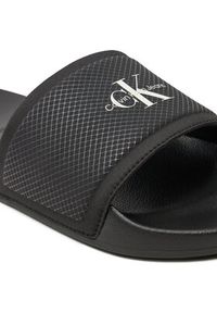 Calvin Klein Jeans Klapki Slide Institutional Metallic YM0YM01018 Czarny. Kolor: czarny #4