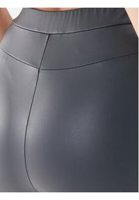 Max Mara Leisure Spodnie z imitacji skóry Zefir 23378601 Szary Slim Fit. Kolor: szary. Materiał: syntetyk