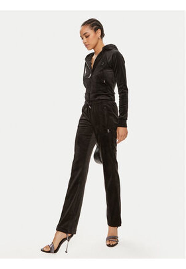 Juicy Couture Spodnie dresowe Tina JCAPW045 Czarny Regular Fit. Kolor: czarny. Materiał: syntetyk