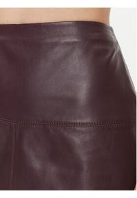 Ted Baker Spódnica skórzana Valiat 241424 Bordowy Regular Fit. Kolor: czerwony. Materiał: skóra #3