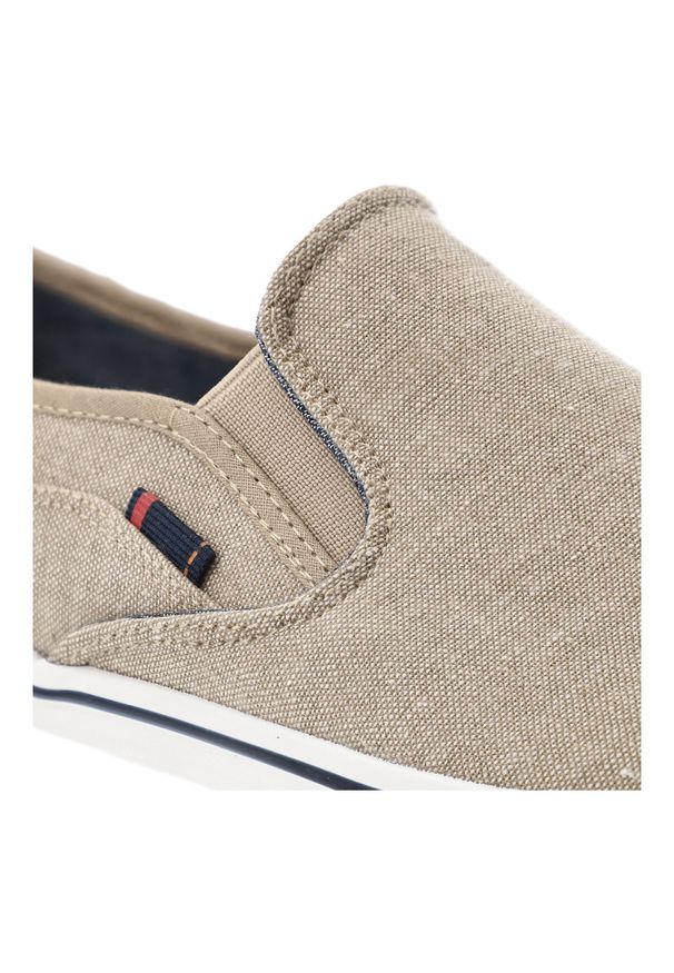 Beżowe Tenisówki Wrangler Modne Obuwie Męskie. Okazja: na spacer, na co dzień. Kolor: beżowy. Materiał: tkanina, len, skóra. Szerokość cholewki: normalna. Wzór: kolorowy. Sezon: lato. Styl: casual, sportowy