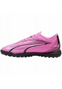 Puma - Buty Ultra Play TT Dla Dzieci. Kolor: różowy, zielony, wielokolorowy, brązowy, biały. Sport: piłka nożna