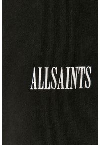AllSaints - Spodnie. Kolor: czarny. Materiał: bawełna, dzianina. Wzór: gładki #4