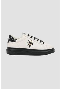 Karl Lagerfeld - KARL LAGERFELD Białe męskie sneakersy KAPRI MENS Karl NFT Lo Lace, Rozmiar 46. Okazja: na co dzień. Kolor: biały. Materiał: materiał #1