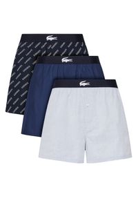 Lacoste Komplet 3 par bokserek 7H2387 Granatowy. Kolor: niebieski. Materiał: bawełna