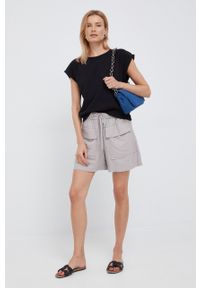 GAP t-shirt damski kolor czarny. Kolor: czarny. Materiał: dzianina. Długość rękawa: raglanowy rękaw #4