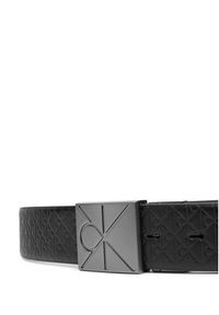 Calvin Klein Pasek Męski Emblem Plaque W/ Aop 35Mm Adj/Re LV04D7083G Czarny. Kolor: czarny. Materiał: skóra #3