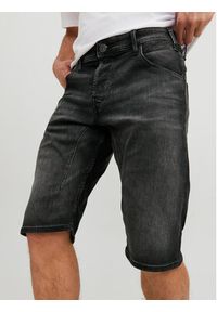 Jack & Jones - Jack&Jones Szorty jeansowe Scale 12223991 Czarny Regular Fit. Kolor: czarny. Materiał: bawełna #4