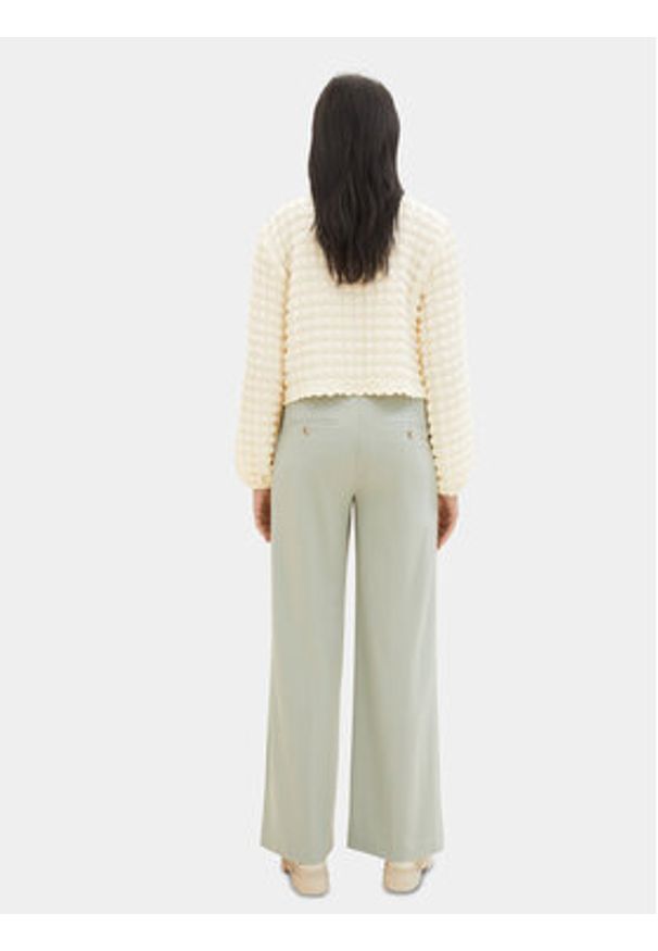 Tom Tailor Spodnie materiałowe 1040686 Zielony Wide Leg. Kolor: zielony. Materiał: syntetyk