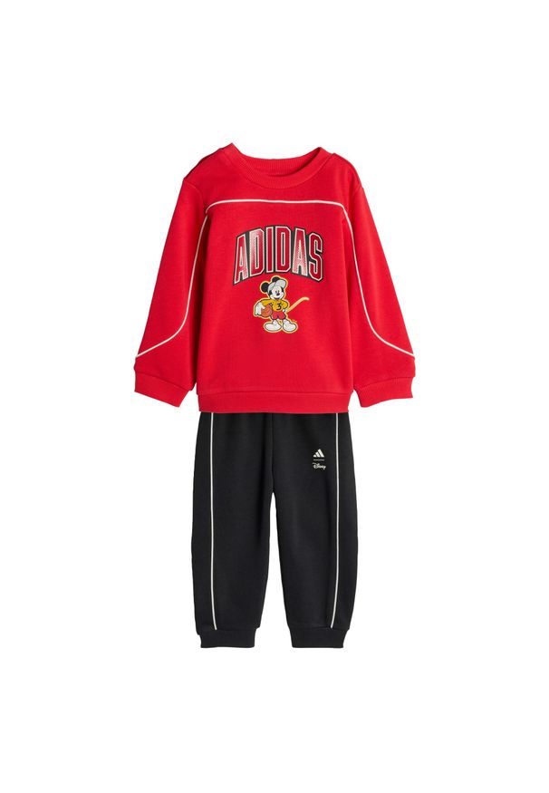 Spodnie Dresowe Adidas Disney Myszka Mickey. Okazja: na uczelnię. Kolor: czerwony, biały, wielokolorowy. Materiał: dresówka. Wzór: motyw z bajki. Styl: sportowy, klasyczny