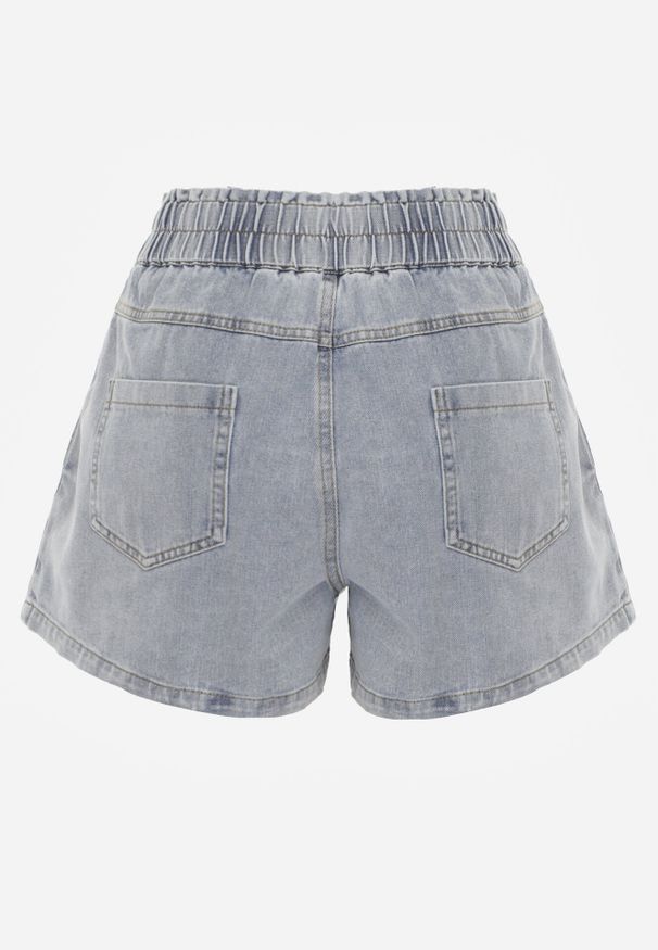 Born2be - Niebieskie Bawełniane Szorty Casual Jeansowe o Luźnym Kroju Feanyre. Okazja: na co dzień. Stan: podwyższony. Kolekcja: plus size. Kolor: niebieski. Materiał: jeans, bawełna. Styl: casual
