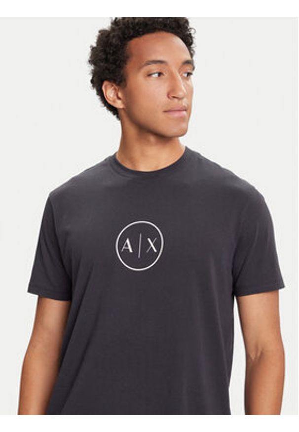 Armani Exchange T-Shirt XM001853 AF10356 UB101 Granatowy Regular Fit. Kolor: niebieski. Materiał: bawełna
