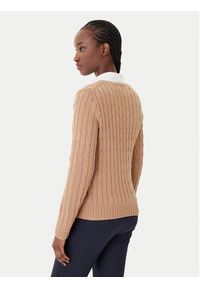 Polo Ralph Lauren Sweter 211B16797001 Beżowy Slim Fit. Typ kołnierza: polo. Kolor: beżowy. Materiał: bawełna #3