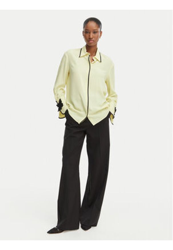 SIMONA CORSELLINI - Simona Corsellini Koszula P26CPCA01301 Zielony jasny Regular Fit. Kolor: zielony. Materiał: acetat