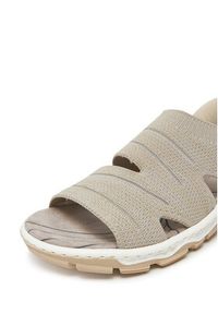 Rieker Sandały 68895-64 Beżowy. Kolor: beżowy. Materiał: materiał