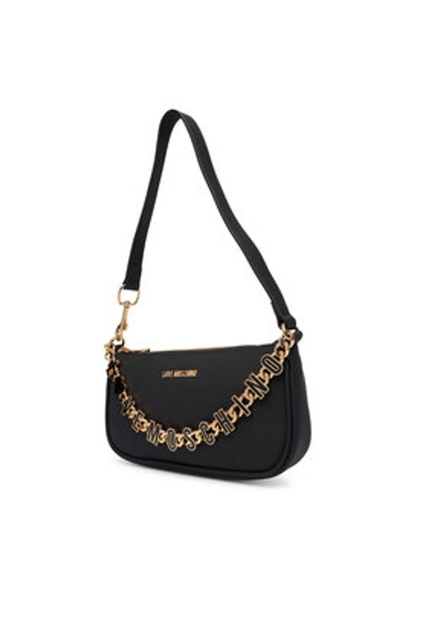 Love Moschino - LOVE MOSCHINO Torebka JC4154PP1OL1700A Czarny. Kolor: czarny. Materiał: skórzane