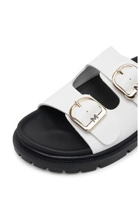 MEXX Klapki MX/021C-HY Biały. Kolor: biały. Materiał: skóra #4