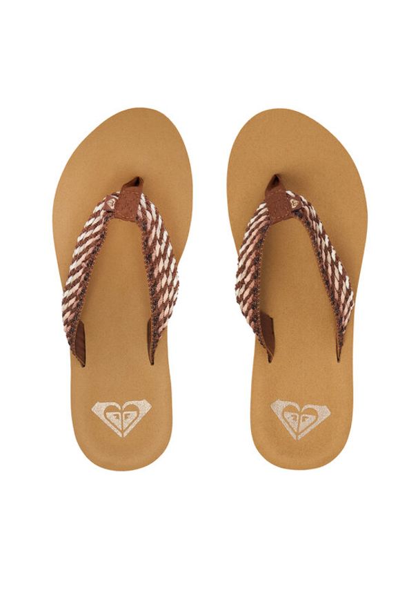 Roxy Japonki ARJL101113 Brązowy. Kolor: brązowy. Materiał: materiał