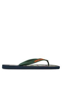 Jack & Jones - Jack&Jones Japonki Jfwlogo Palm Print Flip Flop Ln 12230642 Granatowy. Kolor: niebieski. Wzór: nadruk #5
