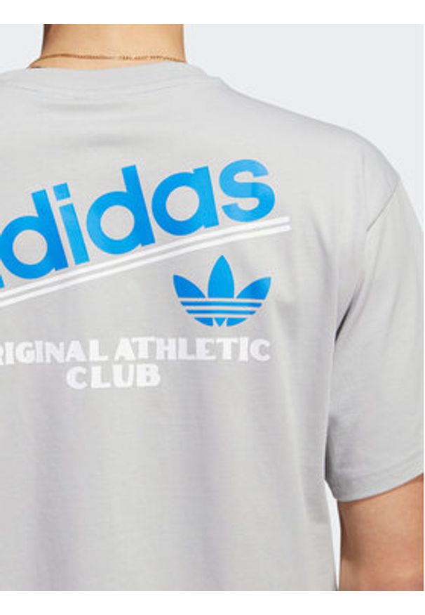 Adidas - adidas T-Shirt Athletic Club HI2971 Szary Regular Fit. Kolor: szary. Materiał: bawełna