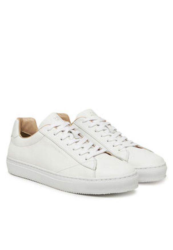 TOMMY HILFIGER - Tommy Hilfiger Sneakersy Premium Cupsole Leather FM0FM05412 Biały. Kolor: biały. Materiał: skóra