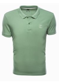 Ombre Clothing - Zestaw koszulek bawełnianych polo - mix 3-pak Z28 V4 - XXL. Typ kołnierza: polo. Kolor: zielony. Materiał: bawełna. Wzór: haft #2