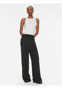 Calvin Klein Jeans Top Archival J20J223107 Biały Slim Fit. Kolor: biały. Materiał: syntetyk