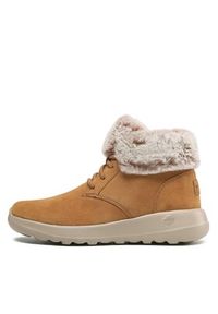 skechers - Skechers Botki Plush Dreams 144042/CSNT Brązowy. Kolor: brązowy. Materiał: zamsz, skóra #6