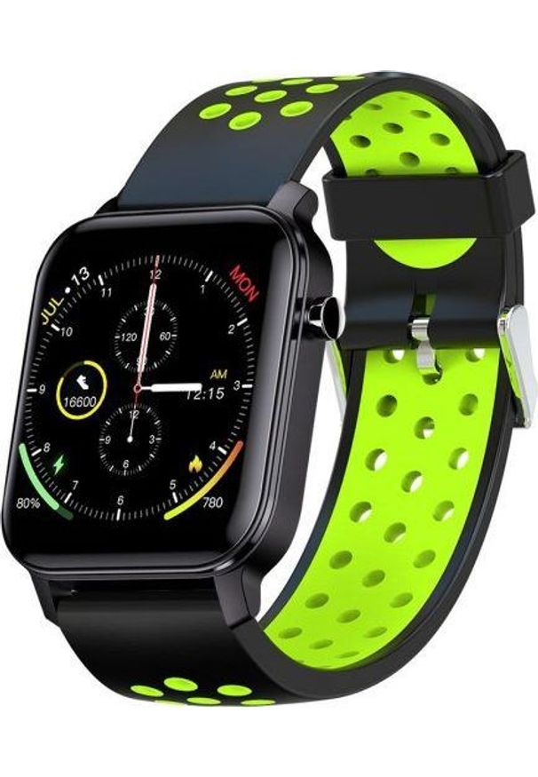 LEOTEC - Smartwatch Leotec Multisport Bip 2 Plus Czarno-zielony. Rodzaj zegarka: smartwatch. Kolor: zielony, czarny, wielokolorowy