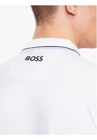 BOSS - Boss Polo 50469094 Biały Regular Fit. Typ kołnierza: polo. Kolor: biały. Materiał: bawełna, syntetyk #3