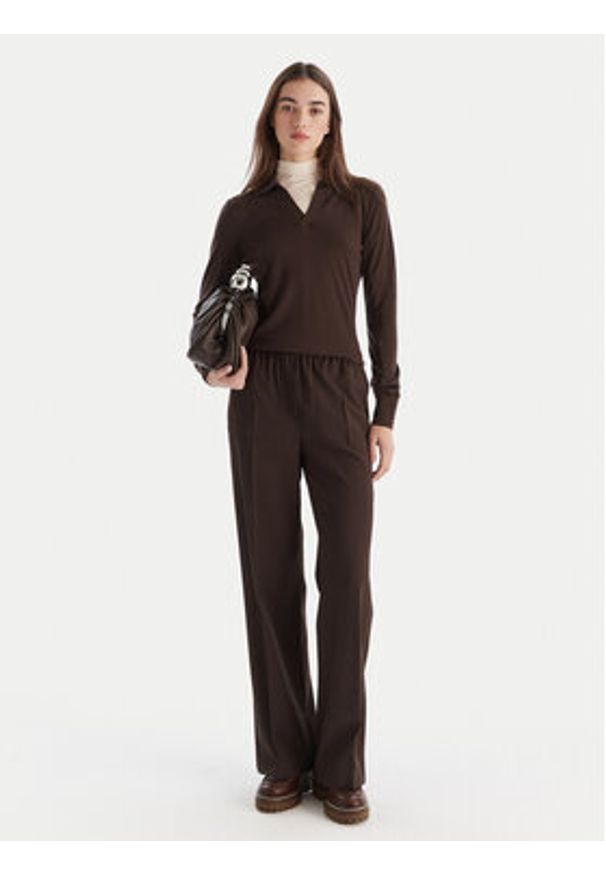 Weekend Max Mara Sweter Cappa 2525366052 Brązowy Regular Fit. Kolor: brązowy. Materiał: wełna
