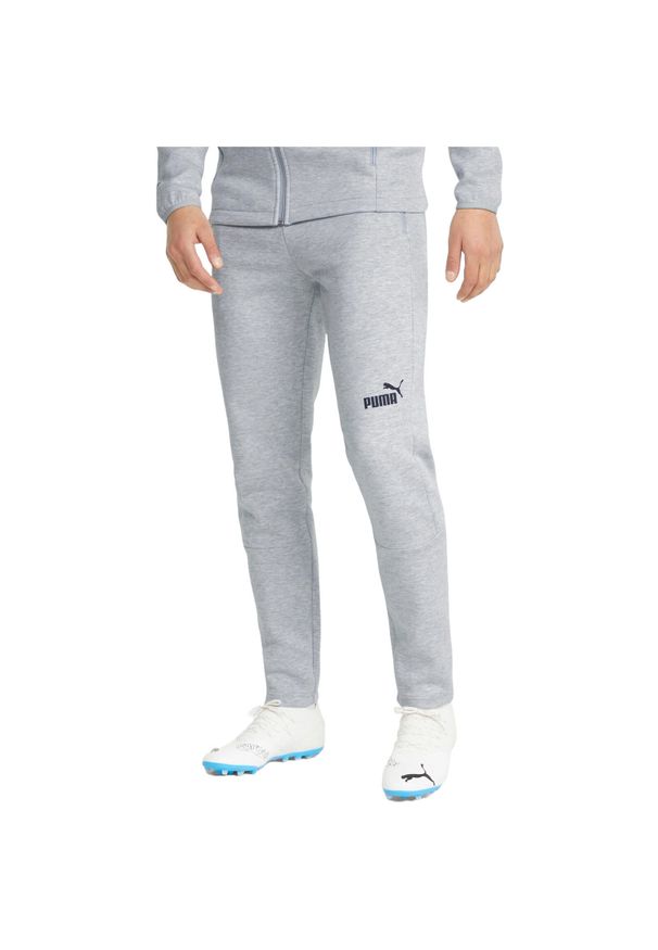 Spodnie Puma Teamfinal Casuals Pants, Mężczyźni. Kolor: wielokolorowy, czarny, szary. Materiał: bawełna, materiał