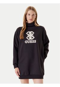 Guess Sukienka codzienna V5YK07 KCX22 Czarny Regular Fit. Okazja: na co dzień. Kolor: czarny. Materiał: syntetyk. Typ sukienki: proste. Styl: casual