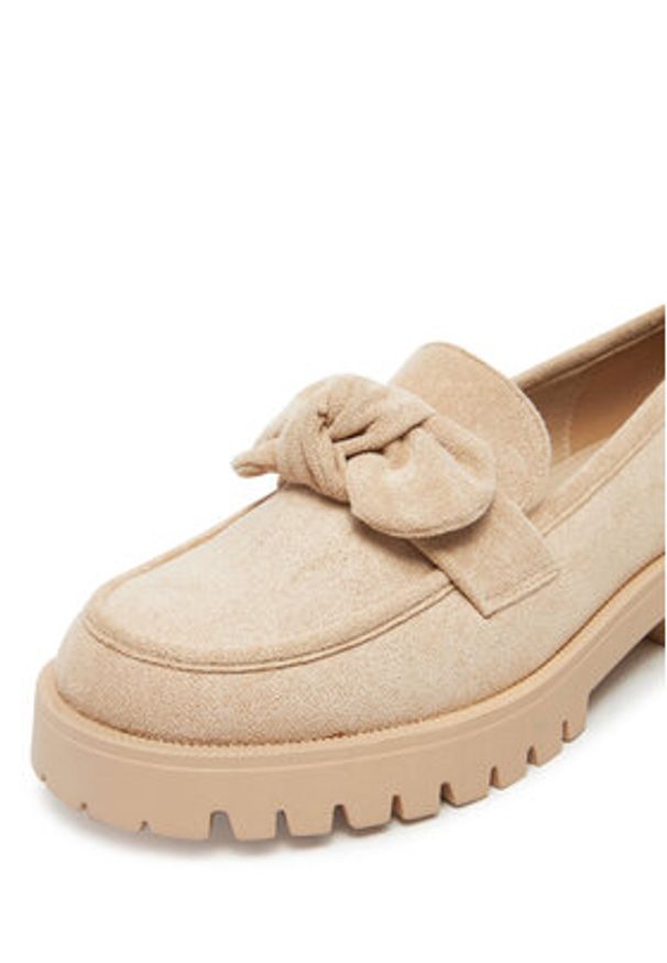 DeeZee Loafersy HXG2108-93 Beżowy. Kolor: beżowy. Materiał: materiał
